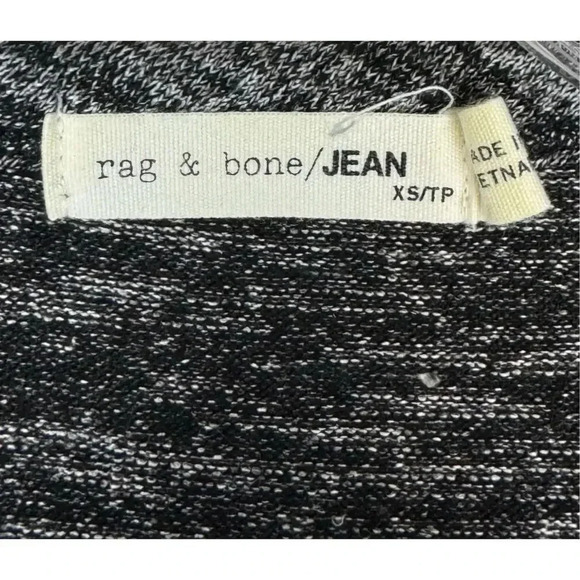 Rag & Bone Womens Port Long Sleeve Heather Slash Cutout Top XS Long Sleeve Rayon - Picture 7 of 9